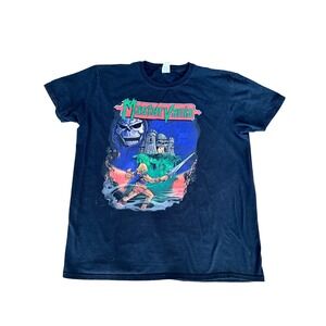 Mastervania He Man Skeletor Castle Graphic T Shirt XL Black Gildan Softstyle